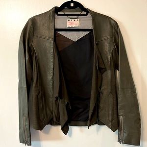 Olive Green Leather Jacket